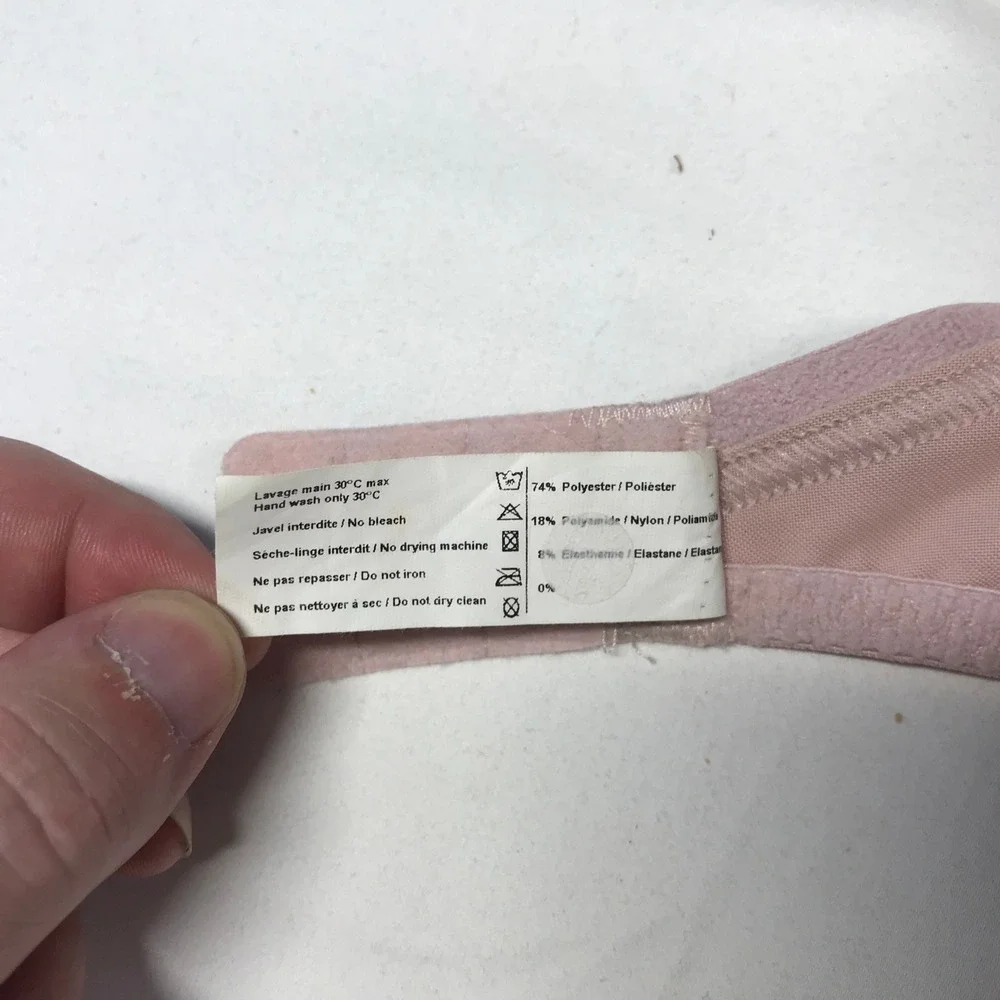 Simone Perele 131382 Underwire Bra Dusty Rose Pink Embroidered Lace 32E 70E